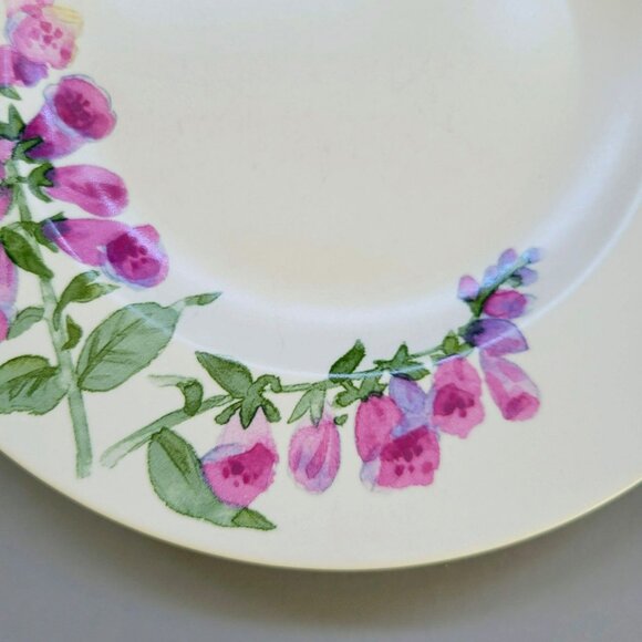 Vintage Pfaltzgraff Cape May Salad Plate Set, Light Purple Floral c.1990s USA - Picture 5 of 9